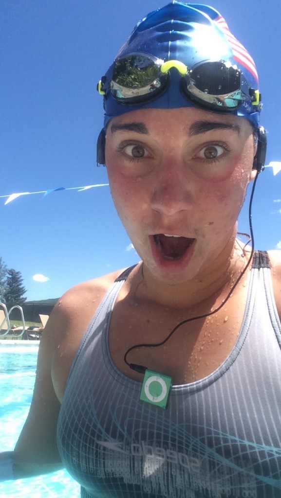 A selfie I took during my swim